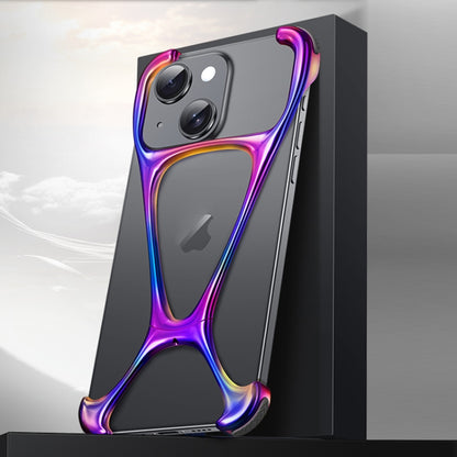 For iPhone 15 Hercules Zinc Alloy Borderless Metal Phone Case(Colorful) - iPhone 15 Cases by buy2fix | Online Shopping UK | buy2fix