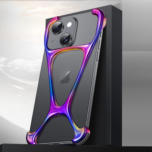 For iPhone 15 Hercules Zinc Alloy Borderless Metal Phone Case(Colorful) - iPhone 15 Cases by buy2fix | Online Shopping UK | buy2fix