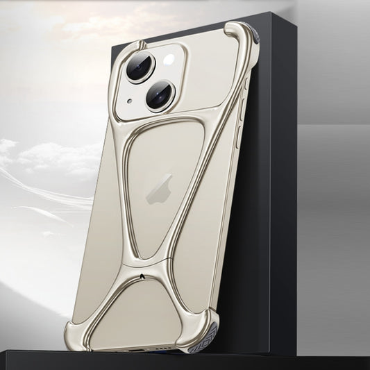 For iPhone 14 / 13 Hercules Zinc Alloy Borderless Metal Phone Case(Titanium Grey) - iPhone 14 Cases by buy2fix | Online Shopping UK | buy2fix