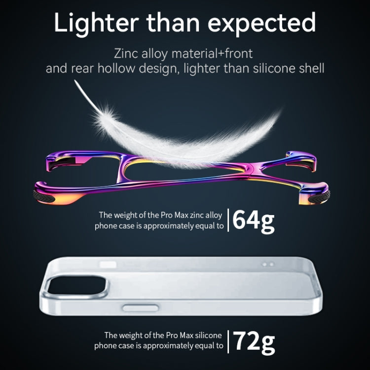 For iPhone 14 / 13 Hercules Zinc Alloy Borderless Metal Phone Case(Titanium Grey) - iPhone 14 Cases by buy2fix | Online Shopping UK | buy2fix