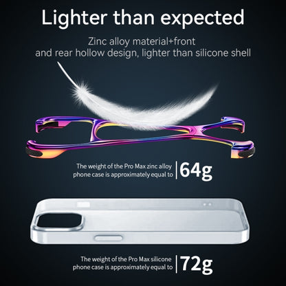 For iPhone 14 / 13 Hercules Zinc Alloy Borderless Metal Phone Case(Titanium Grey) - iPhone 14 Cases by buy2fix | Online Shopping UK | buy2fix