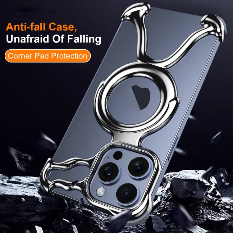 For iPhone 13 Pro Liquid Plating PC Hollow MagSafe Phone Case(Purple) - iPhone 13 Pro Cases by buy2fix | Online Shopping UK | buy2fix