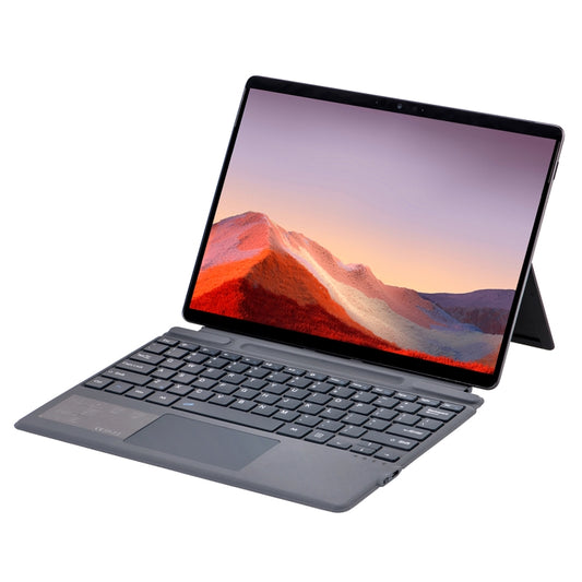 For Microsoft Surface Pro 11 / Pro 10 2089A Wireless Bluetooth Keyboard Leather Case with Touchpad(Grey) - Wireless Keyboard by buy2fix | Online Shopping UK | buy2fix