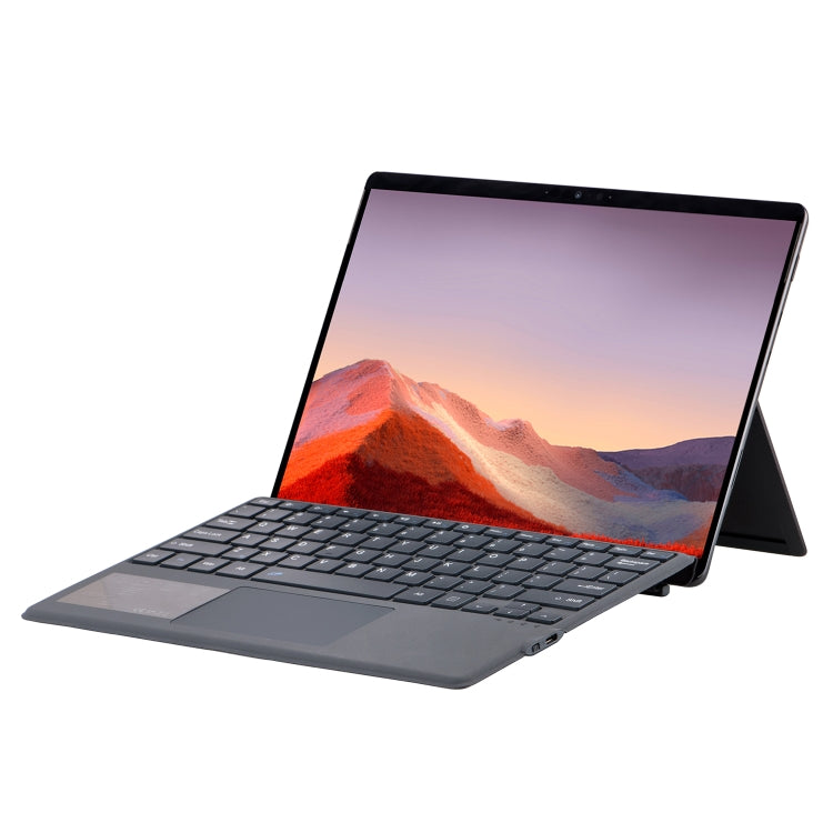 For Microsoft Surface Pro 11 / Pro 10 2089A Wireless Bluetooth Keyboard Leather Case with Touchpad(Grey) by buy2fix