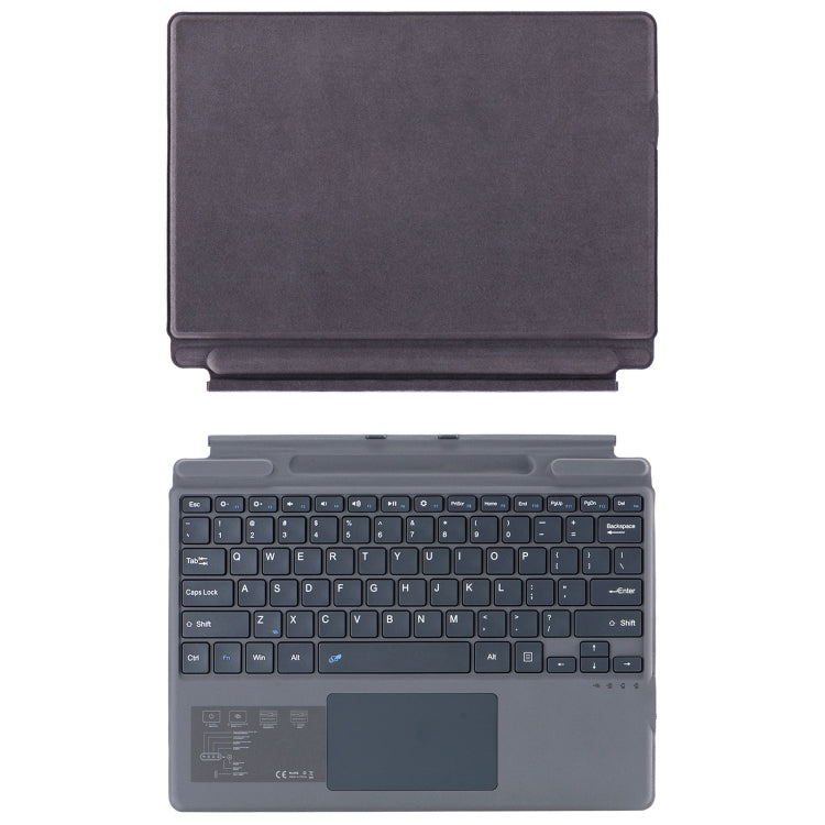For Microsoft Surface Pro 11 / Pro 10 2089A Wireless Bluetooth Keyboard Leather Case with Touchpad(Grey) by buy2fix