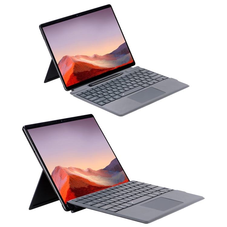 For Microsoft Surface Pro 10 / Pro 9 2089D Backlight Wireless Bluetooth Keyboard Leather Case with Touchpad(Grey) by buy2fix