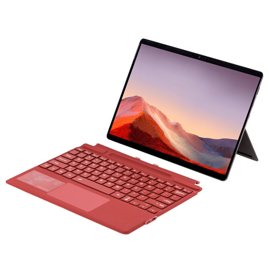 For Microsoft Surface Pro 10 / Pro 9 2089D Backlight Wireless Bluetooth Keyboard Leather Case with Touchpad(Wine Red) by buy2fix