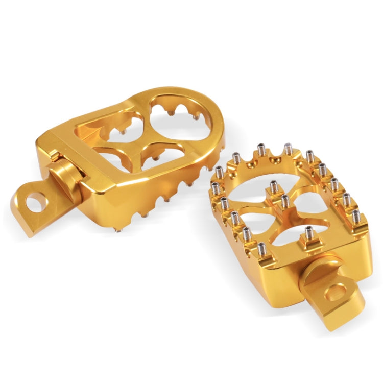 Motorcycle Modification Pedal Set Wide Fat Footpegs Foot Pegs for Harley (Gold) - Others by buy2fix | Online Shopping UK | buy2fix