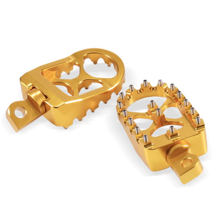 Motorcycle Modification Pedal Set Wide Fat Footpegs Foot Pegs for Harley (Gold) - Others by buy2fix | Online Shopping UK | buy2fix