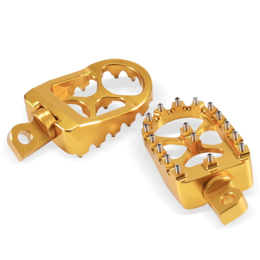 Motorcycle Modification Pedal Set Wide Fat Footpegs Foot Pegs for Harley (Gold) - Others by buy2fix | Online Shopping UK | buy2fix