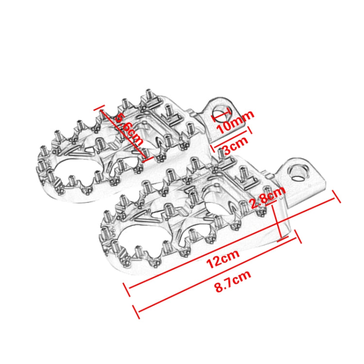 Motorcycle Modification Pedal Set Wide Fat Footpegs Foot Pegs for Harley (Gold) - Others by buy2fix | Online Shopping UK | buy2fix