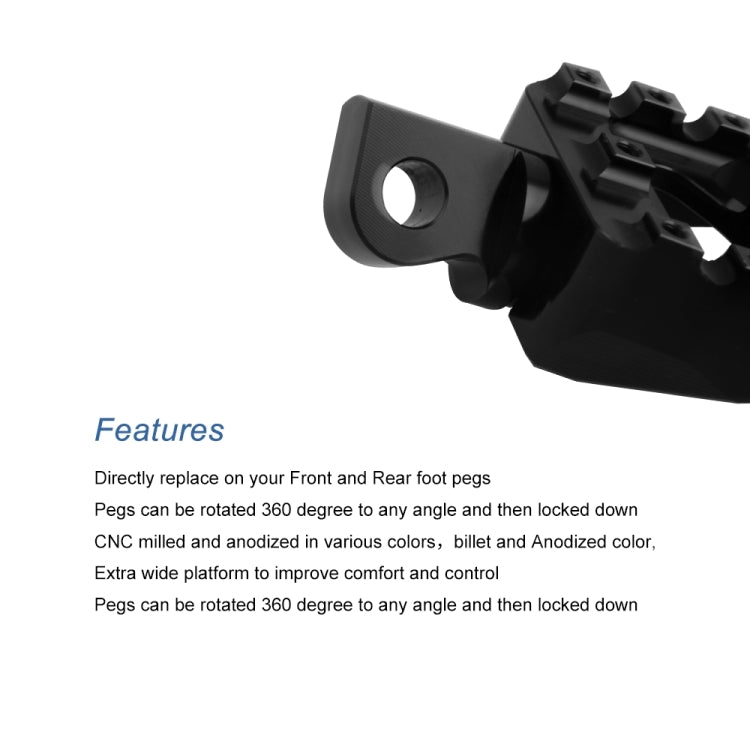 Motorcycle Modification Pedal Set Wide Fat Footpegs Foot Pegs for Harley (Red) - Others by buy2fix | Online Shopping UK | buy2fix