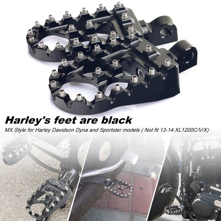 Motorcycle Modification Pedal Set Wide Fat Footpegs Foot Pegs for Harley (Gold) - Others by buy2fix | Online Shopping UK | buy2fix