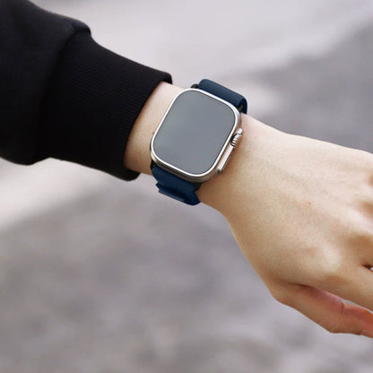 For Apple Watch Ultra 2 49mm Loop Woven Nylon Watch Band(Dark Blue) by buy2fix