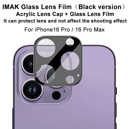 For iPhone 16 Pro / 16 Pro Max imak High Definition Integrated Glass Lens Film Black Version - iPhone 16 Pro Tempered Glass by imak | Online Shopping UK | buy2fix