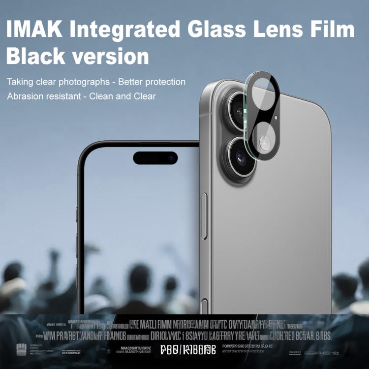 For iPhone 17 imak High Definition Integrated Glass Lens Film Black Version - iPhone 17 Tempered Glass by imak | Online Shopping UK | buy2fix