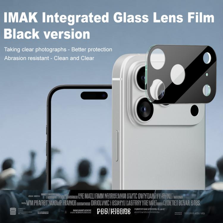 For iPhone 17 Pro imak High Definition Integrated Glass Lens Film Black Version - iPhone 17 Pro Tempered Glass by imak | Online Shopping UK | buy2fix