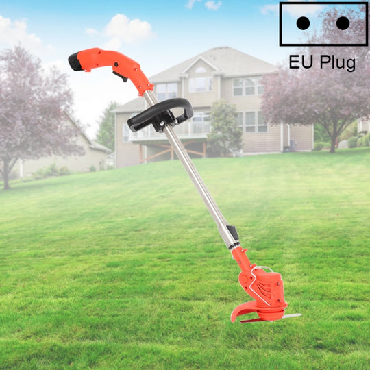 12V 2000mAh Household Portable Rechargeable Electric Lawn Mower Weeder, Plug Type:EU Plug(Red)