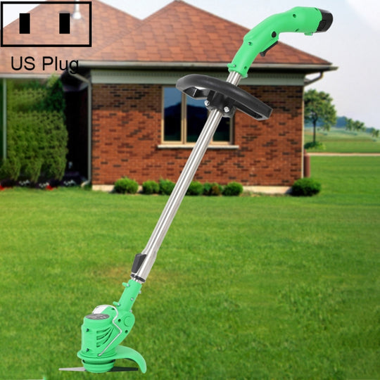 12V 2000mAh Household Portable Rechargeable Electric Lawn Mower Weeder, Plug Type:US Plug(Green)