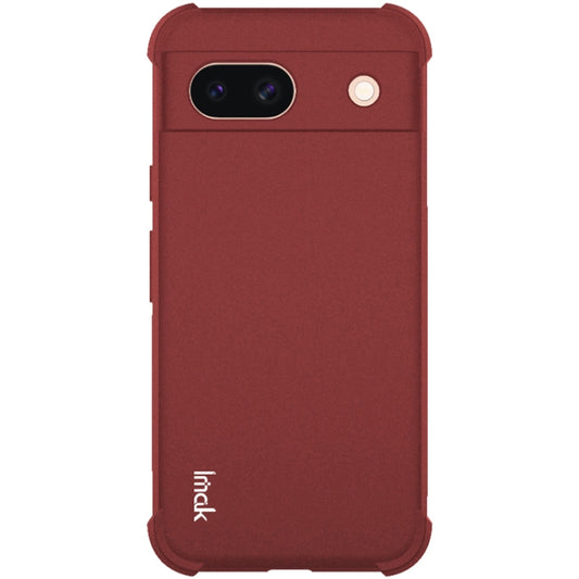 For Google Pixel 8a imak Shockproof Airbag TPU Phone Case(Matte Red) - Google Cases by imak | Online Shopping UK | buy2fix