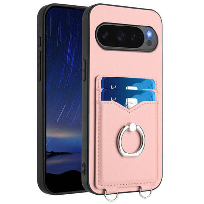 For Google Pixel 10 / 10 Pro R20 Ring Card Holder Phone Case(Pink) - Google Cases by buy2fix | Online Shopping UK | buy2fix