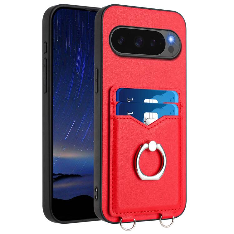 For Google Pixel 10 / 10 Pro R20 Ring Card Holder Phone Case(Red) - Google Cases by buy2fix | Online Shopping UK | buy2fix