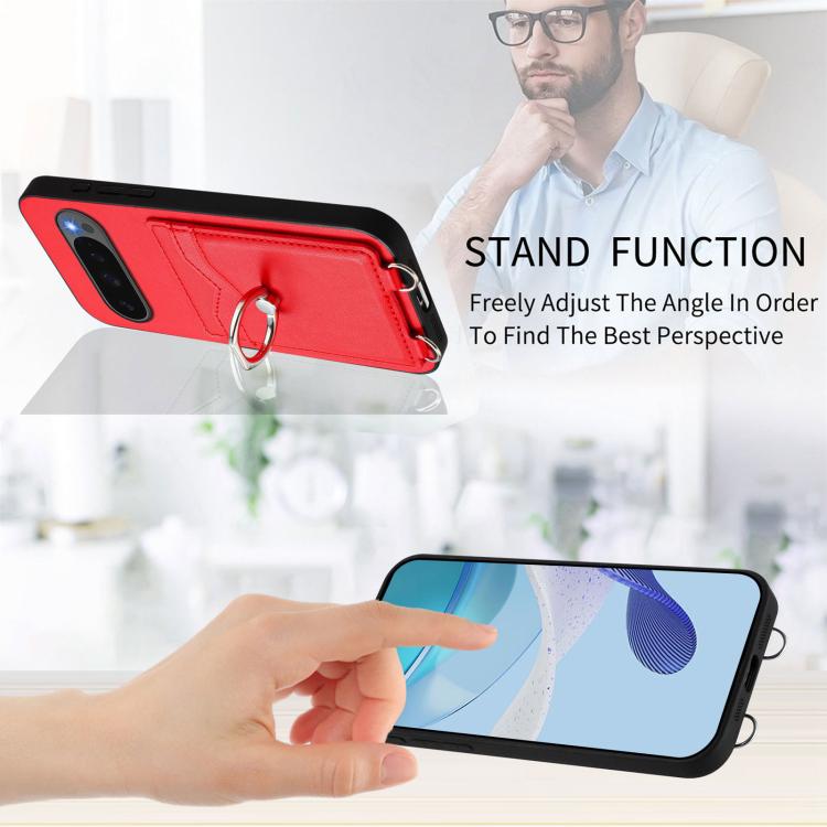 For Google Pixel 10 / 10 Pro R20 Ring Card Holder Phone Case(Red) - Google Cases by buy2fix | Online Shopping UK | buy2fix