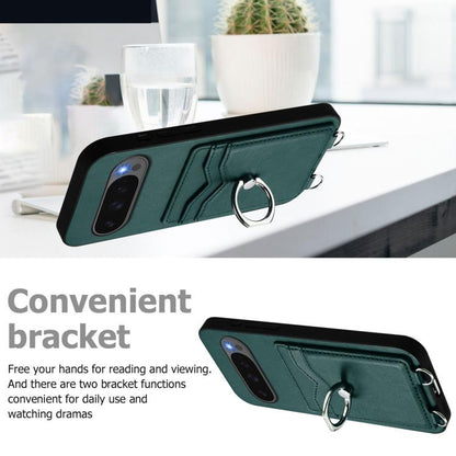 For Google Pixel 10 / 10 Pro R20 Ring Card Holder Phone Case(Green) - Google Cases by buy2fix | Online Shopping UK | buy2fix