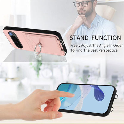 For Google Pixel 10 Pro XL R20 Ring Card Holder Phone Case(Pink) - Google Cases by buy2fix | Online Shopping UK | buy2fix
