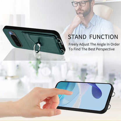 For Google Pixel 10 Pro XL R20 Ring Card Holder Phone Case(Green) - Google Cases by buy2fix | Online Shopping UK | buy2fix