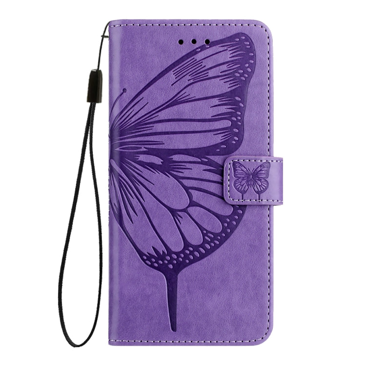 For Ulefone Note 14 Embossed Butterfly Leather Phone Case(Purple) by buy2fix