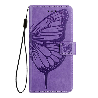 For Ulefone Note 14 Embossed Butterfly Leather Phone Case(Purple) by buy2fix