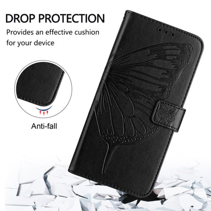 For Ulefone Note 14 Embossed Butterfly Leather Phone Case(Black) by buy2fix