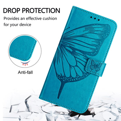 For Ulefone Note 14 Embossed Butterfly Leather Phone Case(Blue) by buy2fix