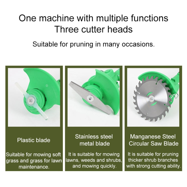 21V Portable Rechargeable Electric Lawn Mower Weeder, Plug Type:EU Plug(Red) by buy2fix