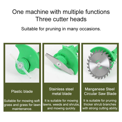 21V Portable Rechargeable Electric Lawn Mower Weeder, Plug Type:EU Plug(Red) by buy2fix