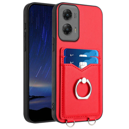 For Motorola Moto G Stylus 5G 2024 R20 Ring Card Holder Phone Case(Red) by buy2fix