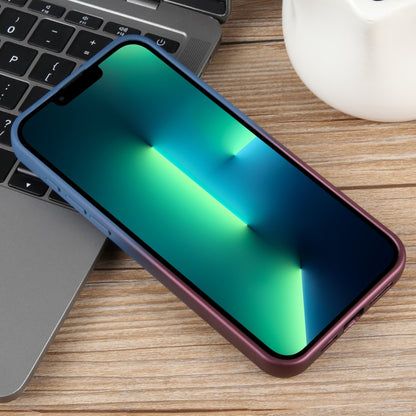 For iPhone 13 Pro Max Gradient Color Honeycomb Aromatherapy MagSafe Phone Case(Blue Red) by buy2fix