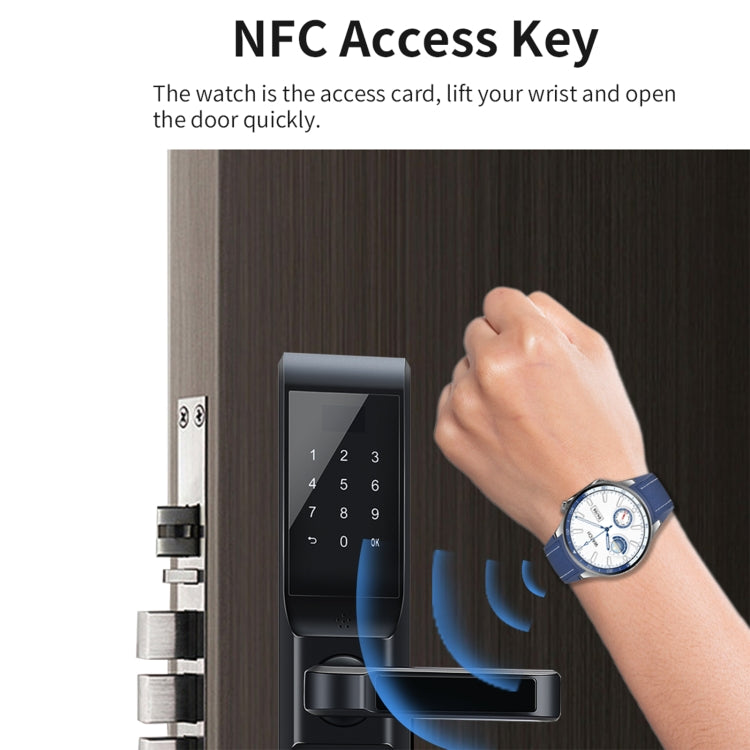 HD Watch X 1.43 inch IP68 BT5.3 Sport Smart Watch, Support Bluetooth Call / Sleep / Blood Oxygen / Heart Rate / Blood Pressure Health Monitor(Black Steel + Black Silicone Strap) by buy2fix