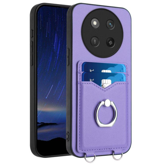 For Honor X60 Pro / X9c / Magic7 Lite R20 Ring Card Holder Phone Case(Purple)