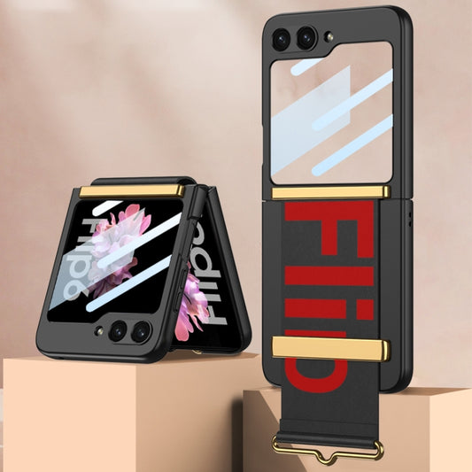 For Samsung Galaxy Z Flip6 / Flip7 FE GKK Integrated Ultra-thin Wristband Holder Phone Case(Black) - Galaxy Z Flip6 5G Cases by GKK | Online Shopping UK | buy2fix