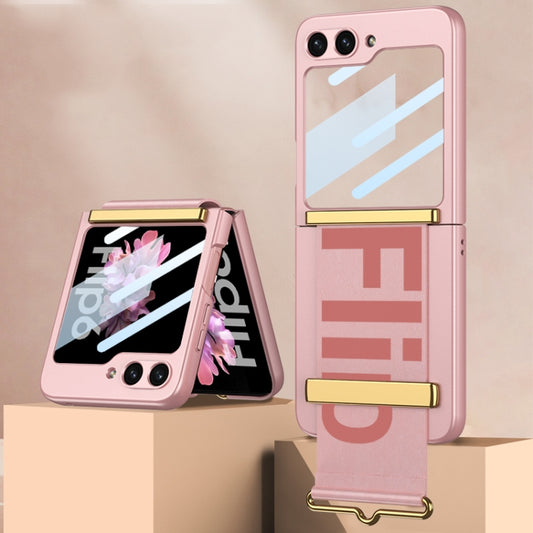 For Samsung Galaxy Z Flip6 / Flip7 FE GKK Integrated Ultra-thin Wristband Holder Phone Case(Pink) - Galaxy Z Flip6 5G Cases by GKK | Online Shopping UK | buy2fix