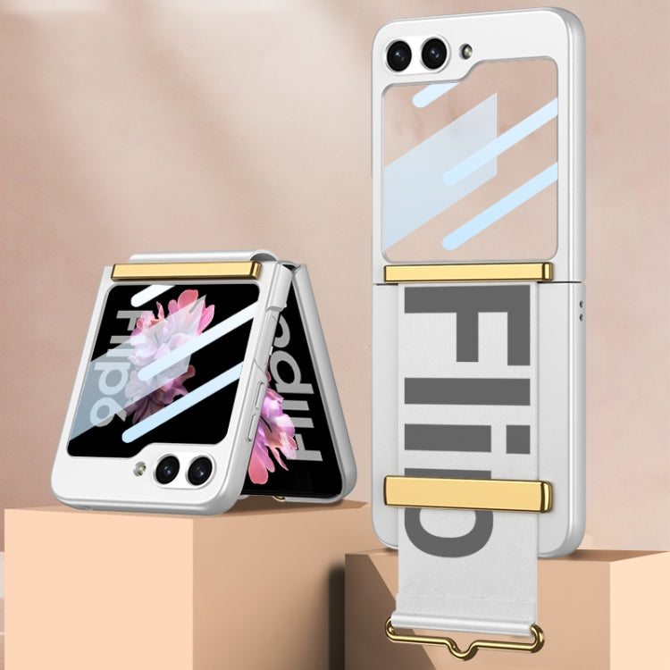 For Samsung Galaxy Z Flip6 / Flip7 FE GKK Integrated Ultra-thin Wristband Holder Phone Case(Silver) - Galaxy Z Flip6 5G Cases by GKK | Online Shopping UK | buy2fix