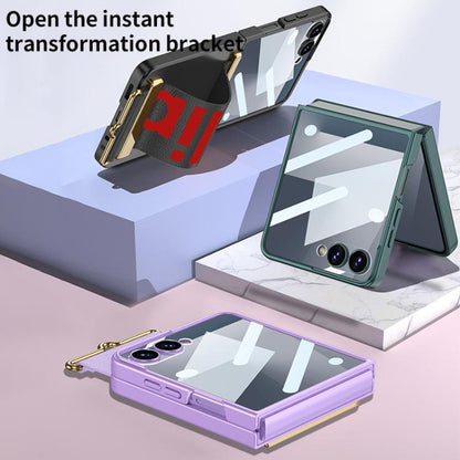 For Samsung Galaxy Z Flip7 5G GKK Integrated Ultra-thin Wristband Holder Phone Case(Green) - Galaxy Z Flip7 5G Cases by GKK | Online Shopping UK | buy2fix