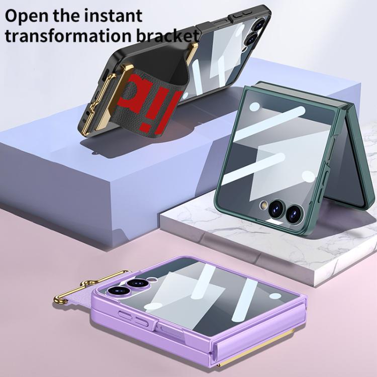 For Samsung Galaxy Z Flip7 5G GKK Integrated Ultra-thin Wristband Holder Phone Case(Purple) - Galaxy Z Flip7 5G Cases by GKK | Online Shopping UK | buy2fix