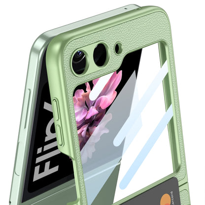 For Samsung Galaxy Z Flip6 / Flip7 FE GKK Integrated Ultra-thin Leather Card Slots Phone Case with Ring Holder(Pink) - Galaxy Z Flip6 5G Cases by GKK | Online Shopping UK | buy2fix