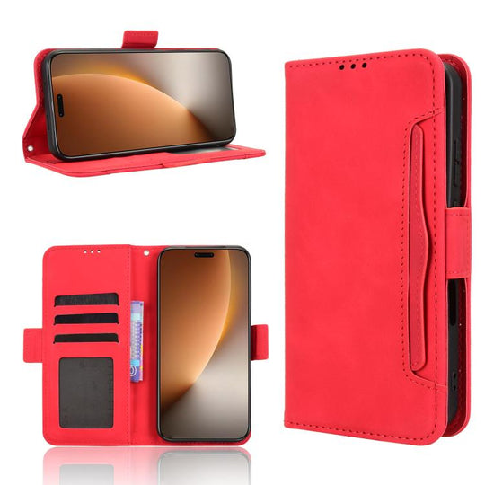 For Honor Magic8 Pro Skin Feel Calf Texture Card Slots Leather Phone Case(Red)