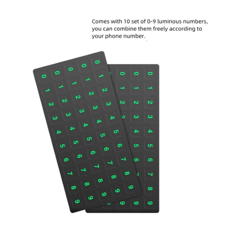 3R-2154 Car Temporary Parking Card Hidden Luminous Phone Number Plate - Parking Card by 3R | Online Shopping UK | buy2fix