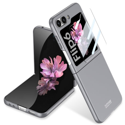 For Samsung Galaxy Z Flip6 / Flip7 FE GKK Ultra-thin Full Coverage Phone Case with Tempered Film(Grey) - Galaxy Z Flip6 5G Cases by GKK | Online Shopping UK | buy2fix