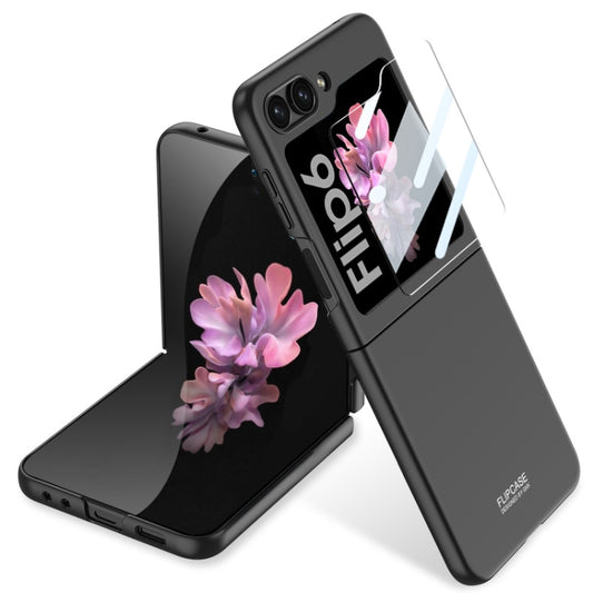 For Samsung Galaxy Z Flip6 / Flip7 FE GKK Ultra-thin Full Coverage Phone Case with Tempered Film(Black) - Galaxy Z Flip6 5G Cases by GKK | Online Shopping UK | buy2fix